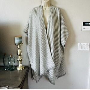 Aerie Gray Shrug with Elegant Draping